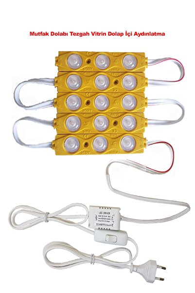 Bonny Nice Mutfak Dolabı Tezgah Vitrin Dolap Içi Aydınlatma Modül Led Turuncu...