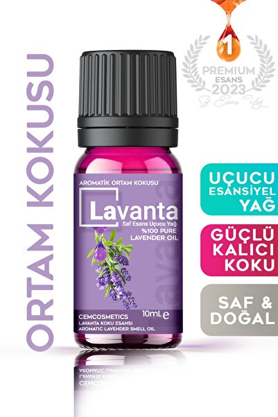 Cem Cosmetics Cem Lavanta Saf Esansiyel Uçucu Yağ Buhurdanlık Yağı, Difüzör E...