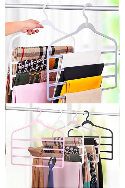 Bayev Multi-Layer Plastic Trousers-Scarf Hanger