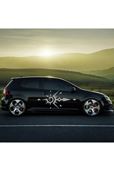 Melek Pazarı 15 X 30 Cm Tribal Kaput, Gövde Oto Sticker, Araba Stickerı