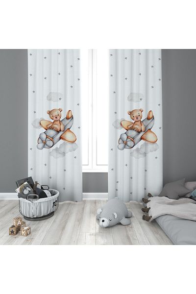 milroma Children's Room Patterned Background Curtain