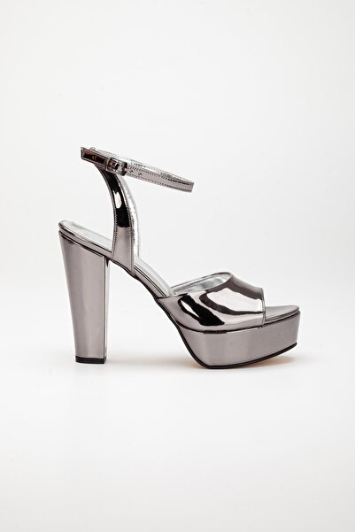 LİLLA Women's High Platform Back Open Heeled Evening Shoes