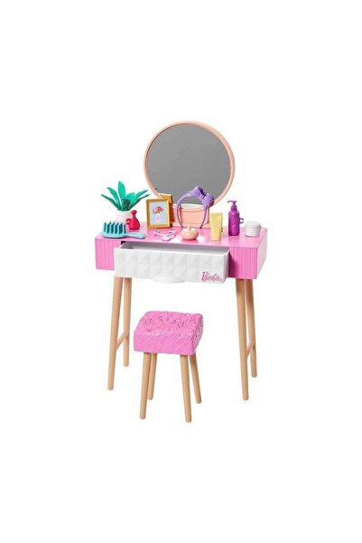 mattel Barbie Ev Dekorasyonu Makyaj Masası Hjv32 Hjv35 Lisanslı Ürün