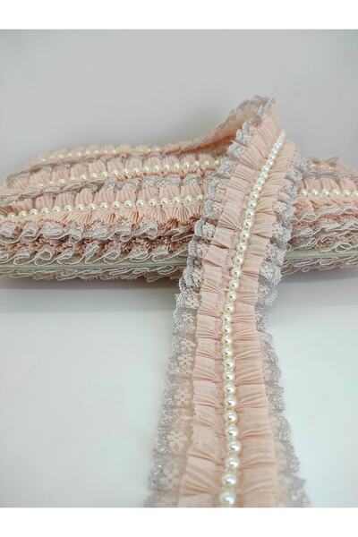 Bontex Srebrni prah Sa šljokicama biserna rubna traka sa volanima 1 metar – u...