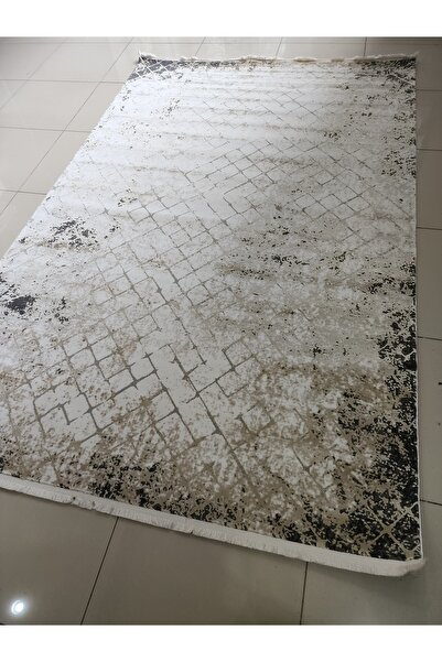 Koyunlu Halı Enjoy Ey002 Gri 6 M2 Modern Saçaklı Halı