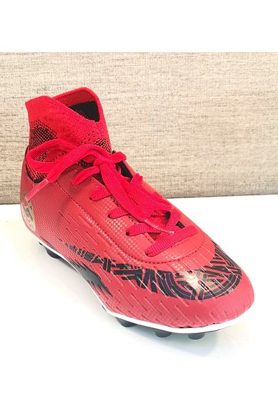 Jump 28382 Red Unisex Children's Grass Astroturf Football Shoes with Socks