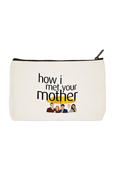 designedfy Чанта за грим, моливи, чанта с щампа „Как се запознах с майка ви“