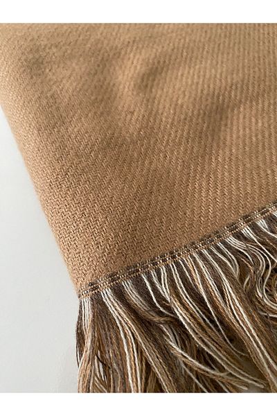 Seranu Double Sided Equivalent Checkered Wide Shawl