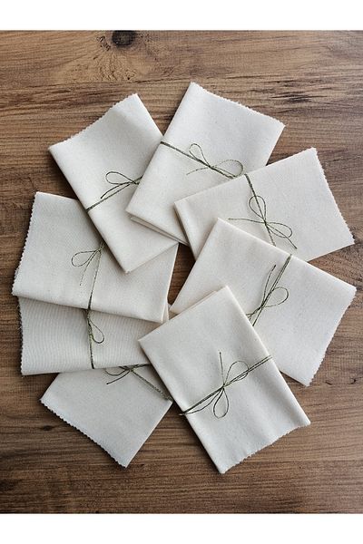 fabricorg Raw Cloth Fabric Kit Suitable for Punch (35x35 Cm) 8 Pieces