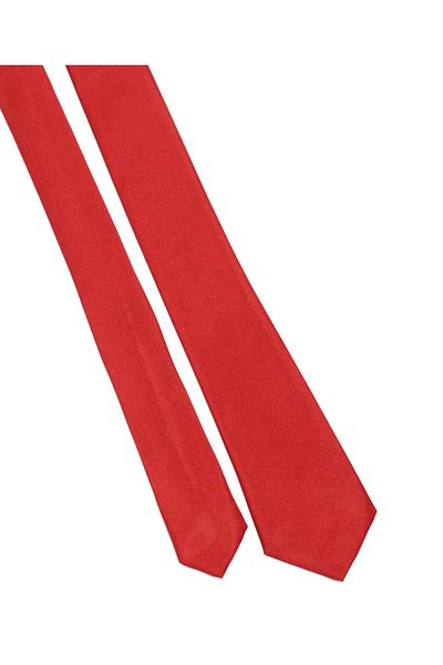 SIRRI Boy's Plain Satin Red Tie and Handkerchief Set 03-14 Years Single Size 120x5cm