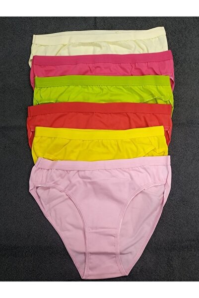 Ervanur 6'lı Paket Çok Renkli Bikini Külot Asorti Külot