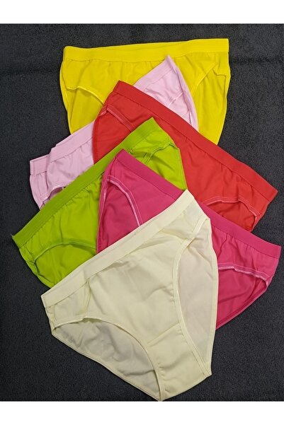 Ervanur 6'lı Paket Çok Renkli Bikini Külot Asorti Külot