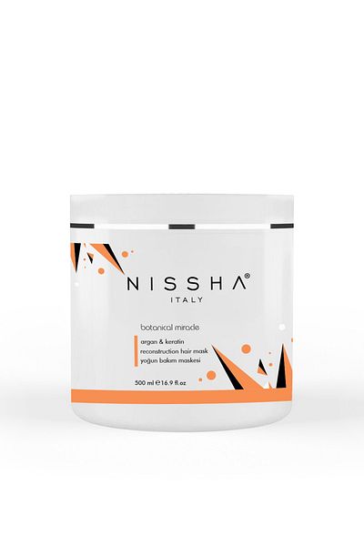 Nissha Care Mask & Conditioner with Intensive Keratin for Damaged and Processed Hair 500ml