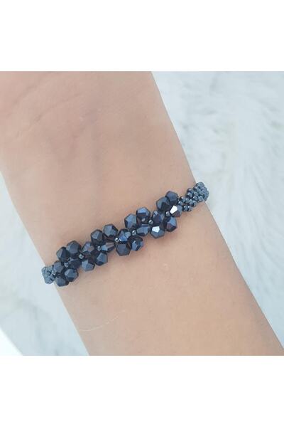 Handmade By HLY سوار مصنوع يدويًا من حجر الكريستال