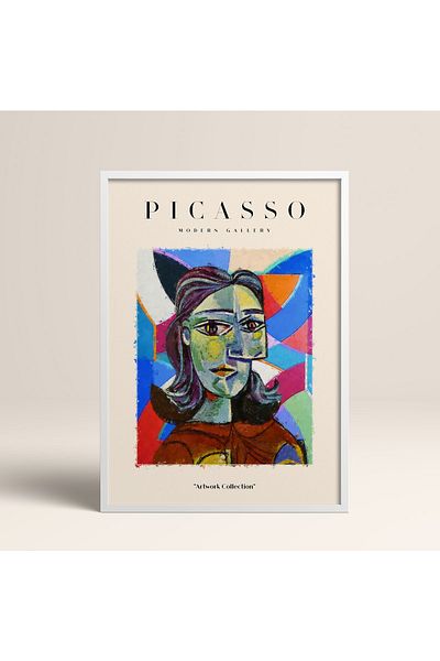 HOMEPACK Επιτραπέζιο έργο τέχνης Picasso Modern Gallery Abstract Artwork Collection με κορνίζα
