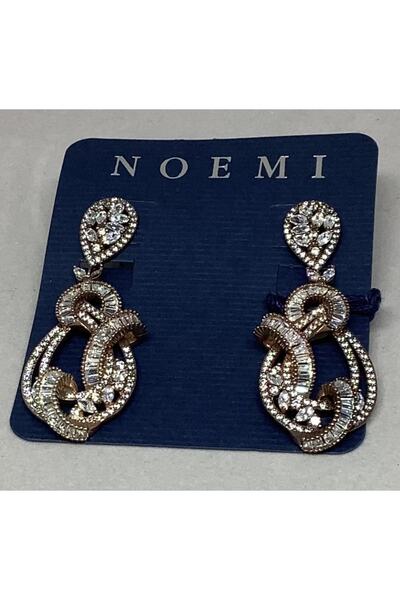 Noemi Pembe kaplamalı zirkon taşlı gümüş küpe