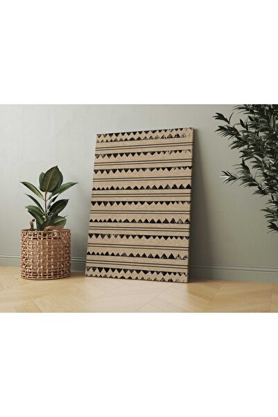 RUGSMODERN Kanvas Tablo Marakesh Üçgen Siyah Çizgiler Natural 129