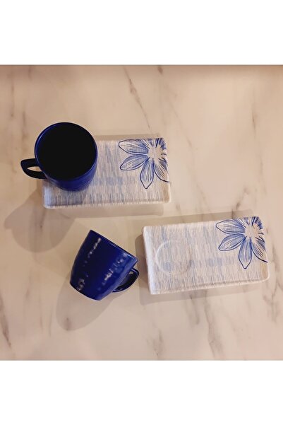 Keramika Doğaltaş Kahve Sunum Seti 2 Kişilik