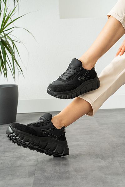 Trendpink Pantofort de damă, cu șireturi, țesătură parașută, ocazional, cu talpă mijlocie