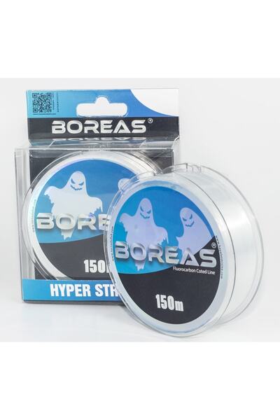 Boreas سمكة شبح 150 م 0.221 مم 7.5 كجم مطلية بالفلوراكربون الشفاف