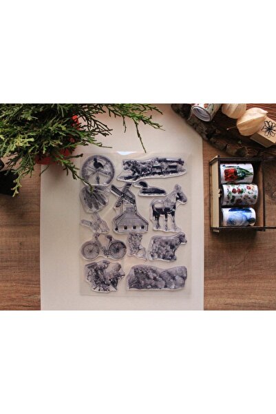 baddin aksesuar ختم سيليكون شفاف رصاصة مجلة سكرابوك زخرفة المزرعة