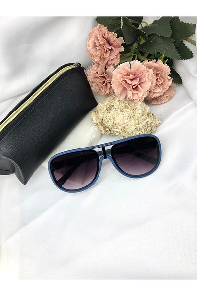 Di Caprio Taraz Drop Blue Framed Men's Sunglasses