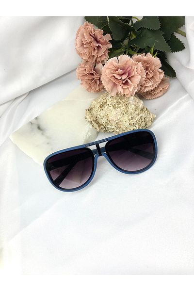 Di Caprio Taraz Drop Blue Framed Men's Sunglasses