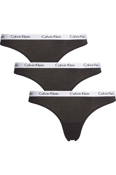 Calvin Klein String - Schwarz - Mit Slogan
