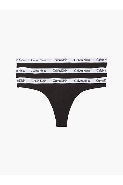 Calvin Klein String - Schwarz - Mit Slogan
