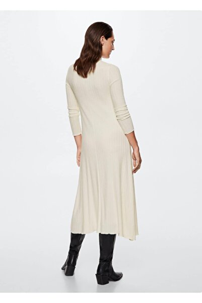 MANGO Woman Örgü Midi Elbise