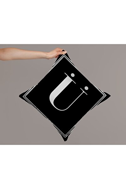 LadiesHome Подушка з літерою - Літера Ü - 43x43 см