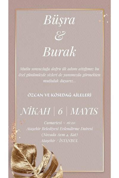Belinay Düğün Davetiyesi 111 08 (1000 ADET)
