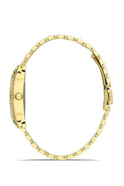 Polo Air Luxury Stone Vintage Women's Wristwatch Zircon Stone Baguette Bracelet Combination Gold Color