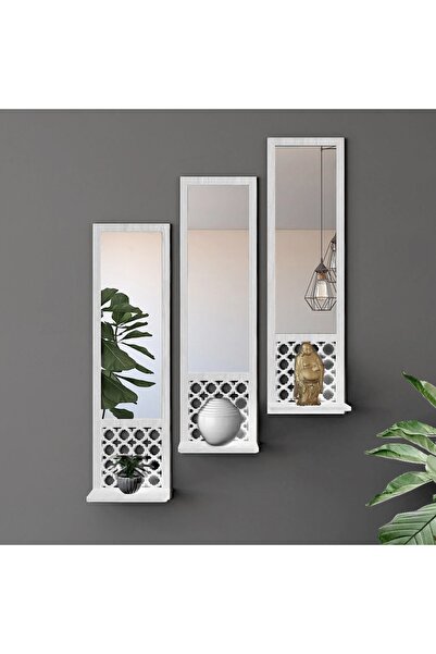 Mitra Dekor Dekoratif Mdf Üzeri 3'lü Ayna Pleksi