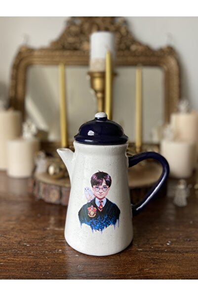 Handmadesign Kapaklı El Yapımı Seramik Sürahi - Harry Potter Ve Baykuş