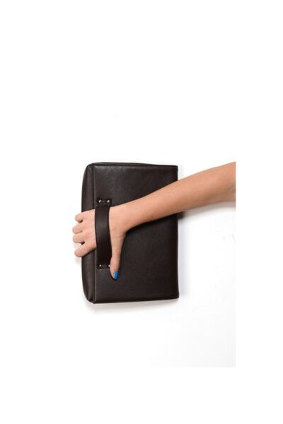 Pinkylola End of Season- Handle up Model Bitter Brown Color Faux Leather Port...