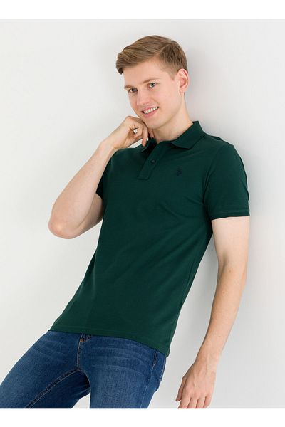 U.S. Polo Assn. بولو T-s، Xs، أخضر داكن