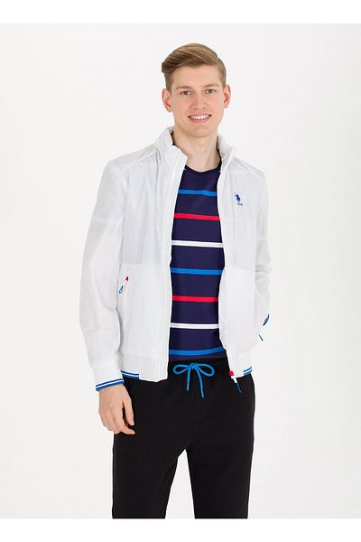 White shop polo coat