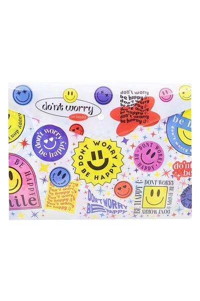 Noki A4 Printed Snap File Young Patterns 12 Pieces (3105t)