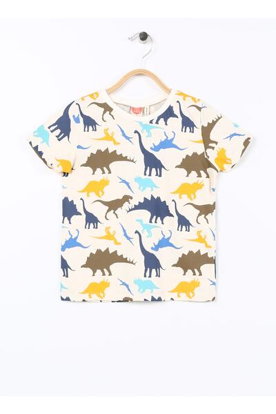 Koton Baskılı Bej Bebek T-shirt 3smb10019tk