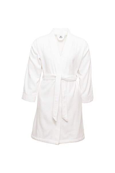 Karaca Home Roma Offwhite Regular Kimano %100 Pamuk Bornoz M/l