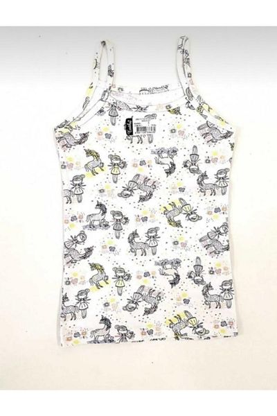 Tutku Tricou pentru fete, 12 inchi, cu modele mixte, din bumbac, cu curele, 0850