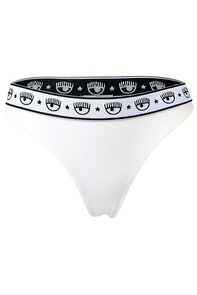 CHIARA FERRAGNI Damen Slip 2er Pack - Brief, Cotton Stretch, Logobund, uni
