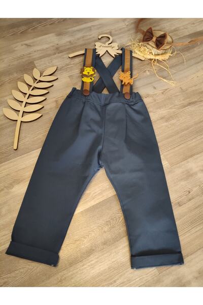 Feriatolye Aslan Kaplan Konsepti Erkek Çocuk Doğum Günü Pantolon Salopet