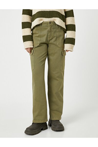 Koton Şahika Ercümen X - Yanları Cepli Kargo Pantolon