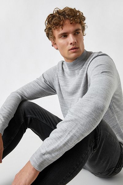 Koton Men's Gray Sweater 2KAM92007LT