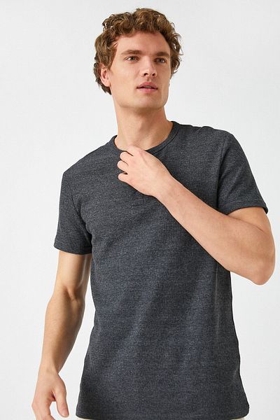 Koton Tričko Pike Basic s knoflíky na límci