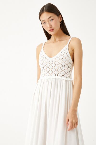 Koton Dámské bílé šaty 2SAK80300EK