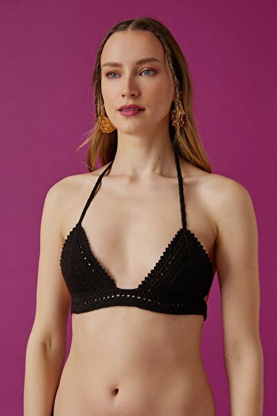 Koton Women's Black Bikini Top 2SAK10002HT