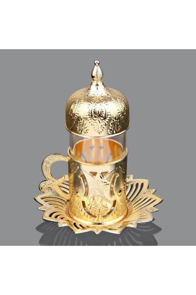 BUSEM Ahsen Su Bardağı 4 Parça Altın Renkli 12-005-18